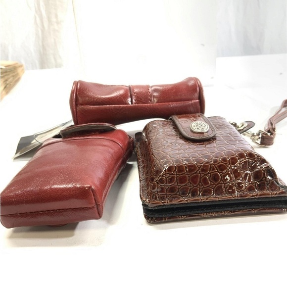 NWT 3 New Mini Leather, Faux Croc Minaudiere Coin/Card Holders - Picture 3 of 12
